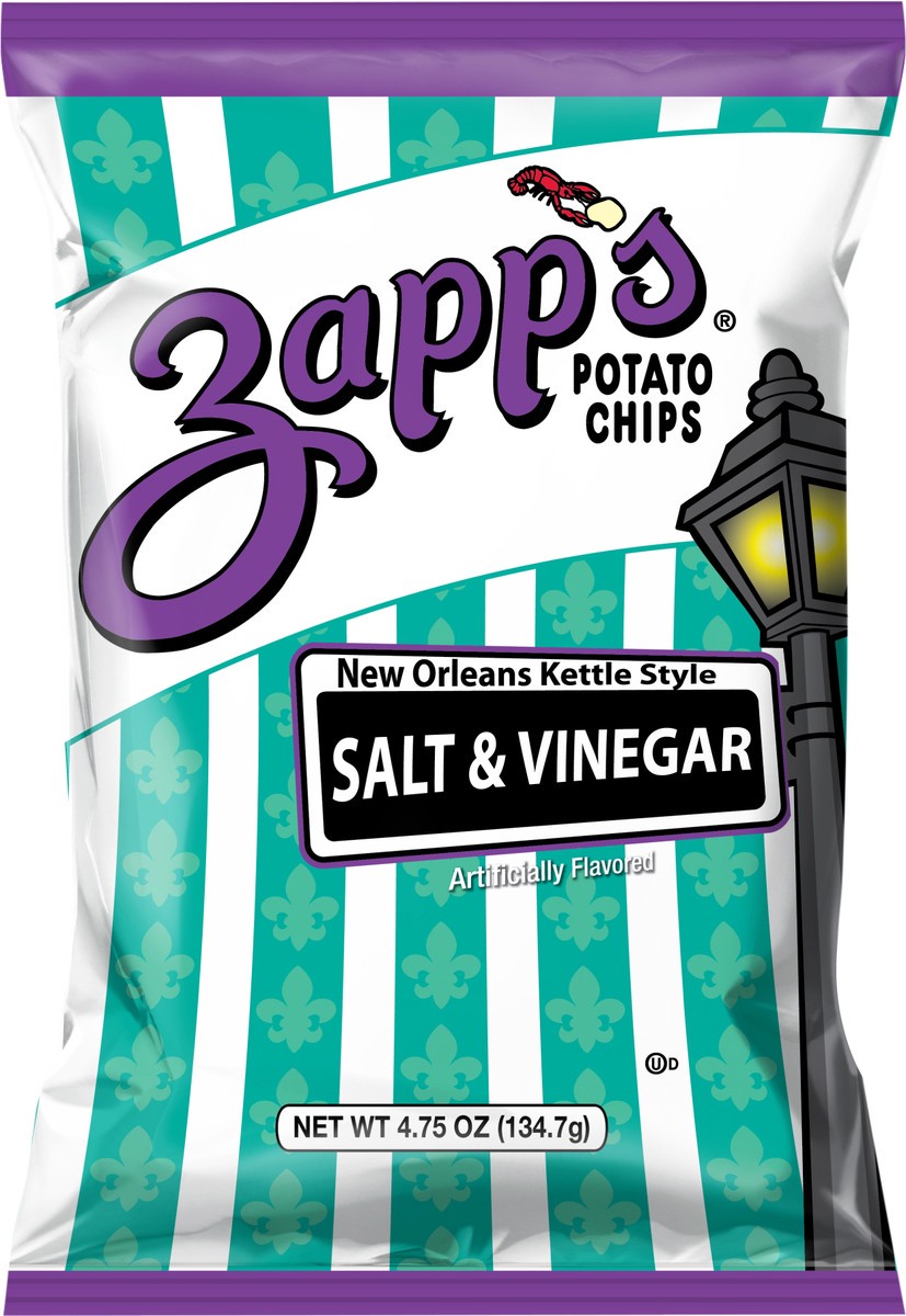 slide 4 of 7, Zapp's 4.75 oz Zapp's Salt & Vinegar New Orleans Kettle Style Potato Chips, 4.75 oz