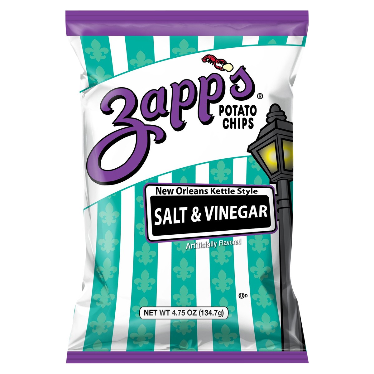 slide 1 of 7, Zapp's 4.75 oz Zapp's Salt & Vinegar New Orleans Kettle Style Potato Chips, 4.75 oz