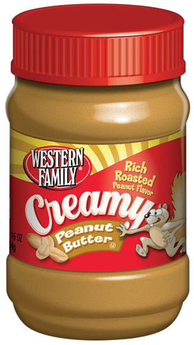 slide 1 of 1, Western Family Creamy Peanut Butter, 16 oz