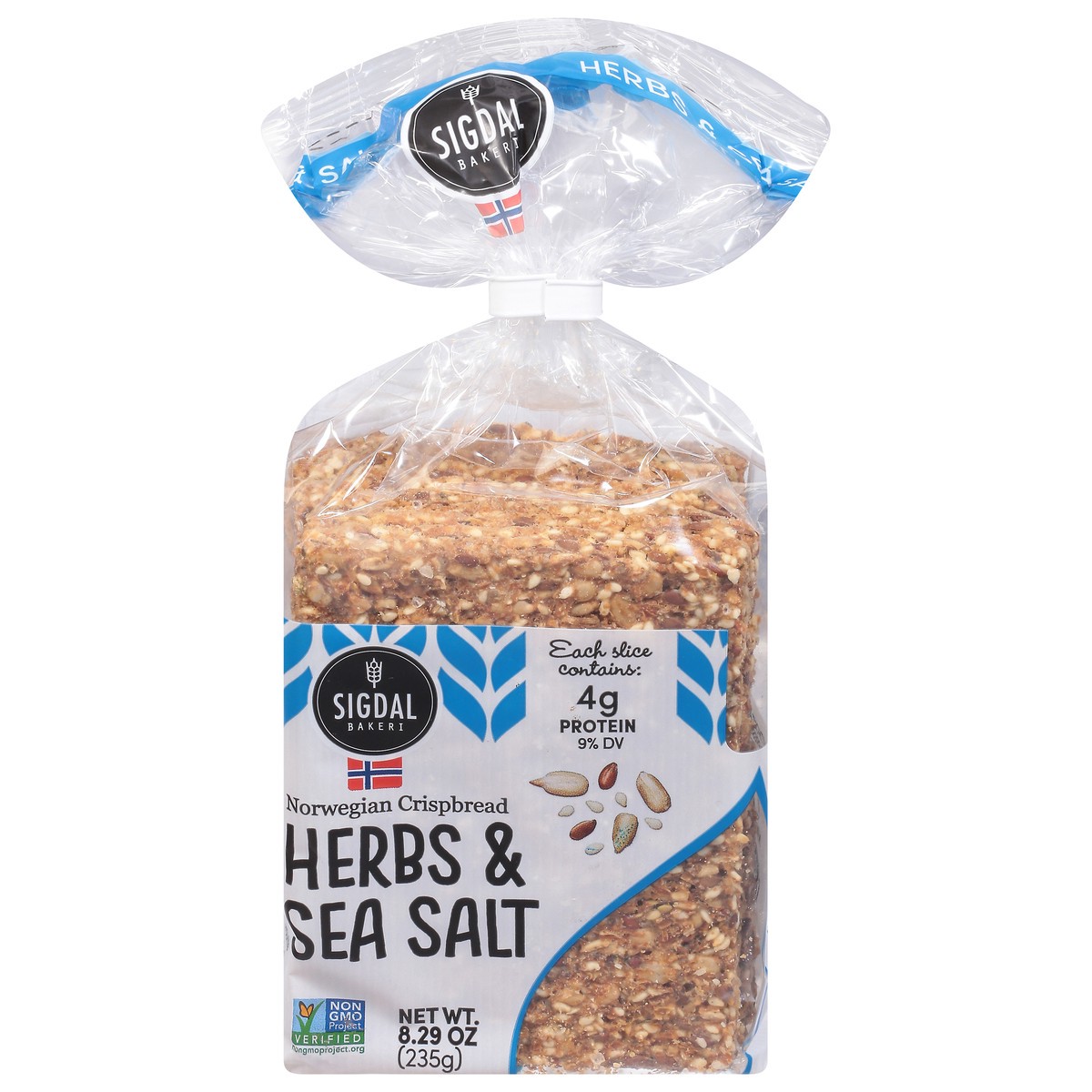 slide 1 of 9, Sigdal Bakeri Norwegian Herbs & Sea Salt Crispbread 8.29 oz, 8.29 oz