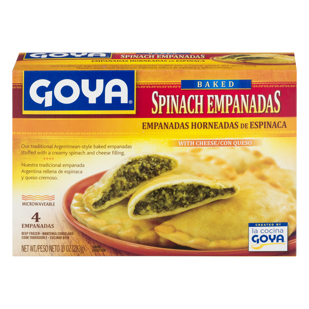 slide 1 of 1, Goya Spinach With Cheese Empanadas, 10 oz