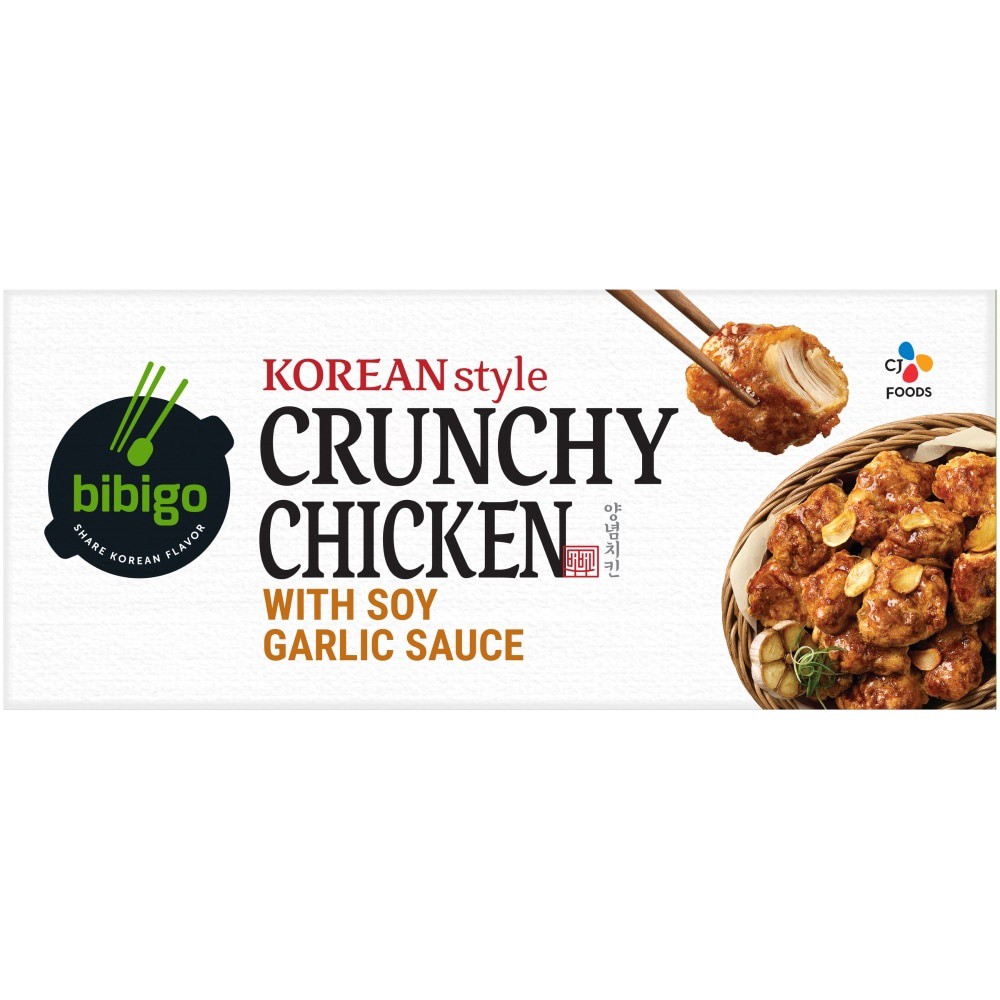 slide 1 of 4, Bibigo Soy Garlic Crunchy Chicken, 18 oz