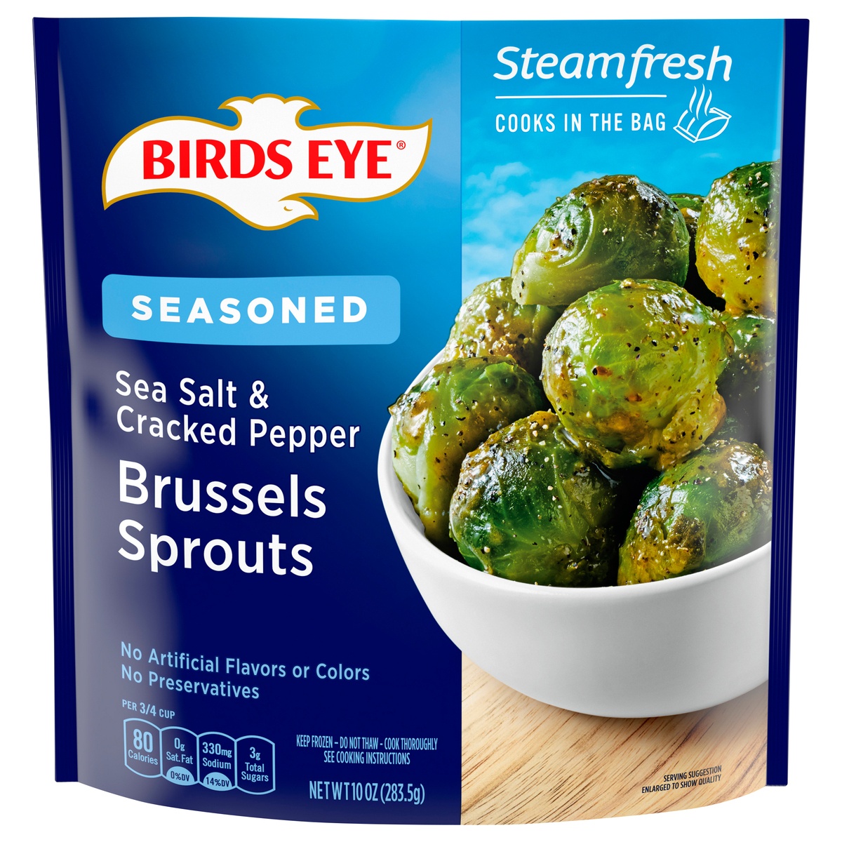 slide 1 of 1, Birds Eye Flavor Full Sea Salt & Cracked Pepper Brussels Sprouts, 