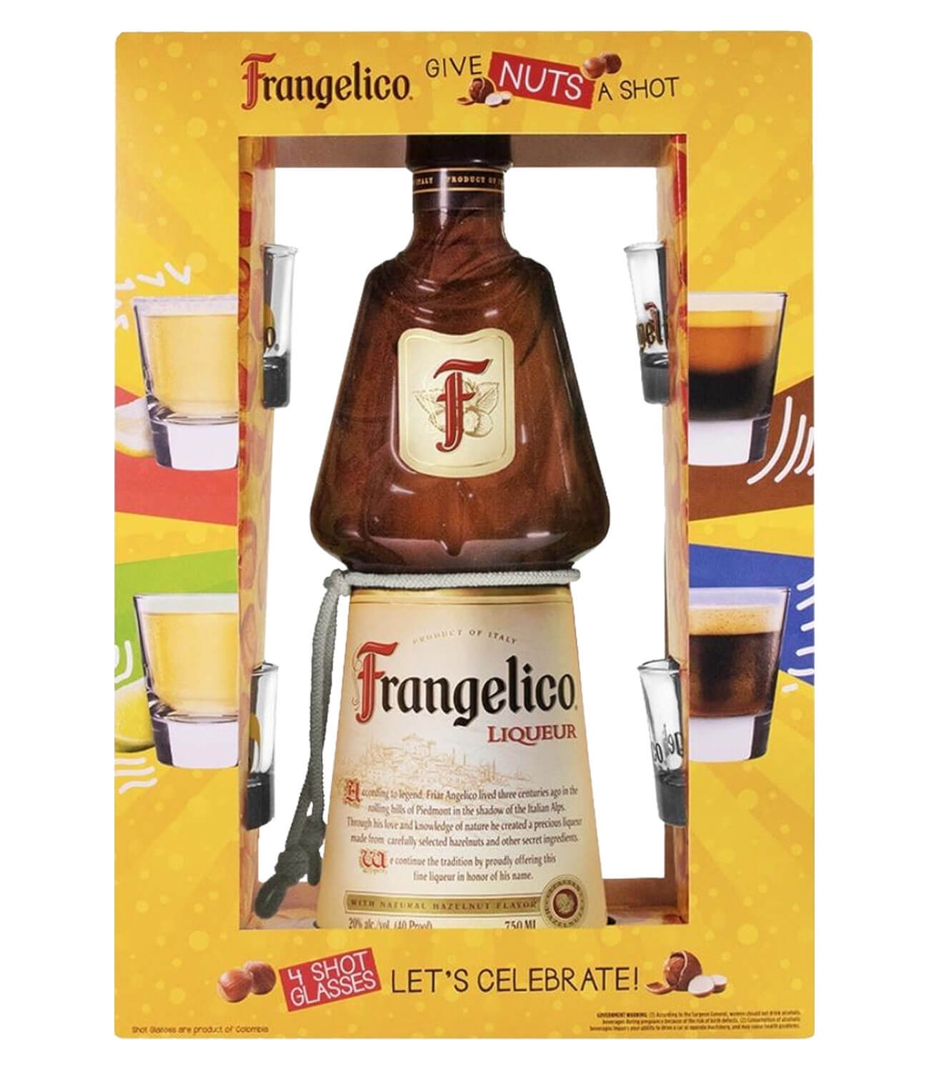 slide 1 of 1, Frangelico Liqueur 750ml w/Glasses, 1 ct