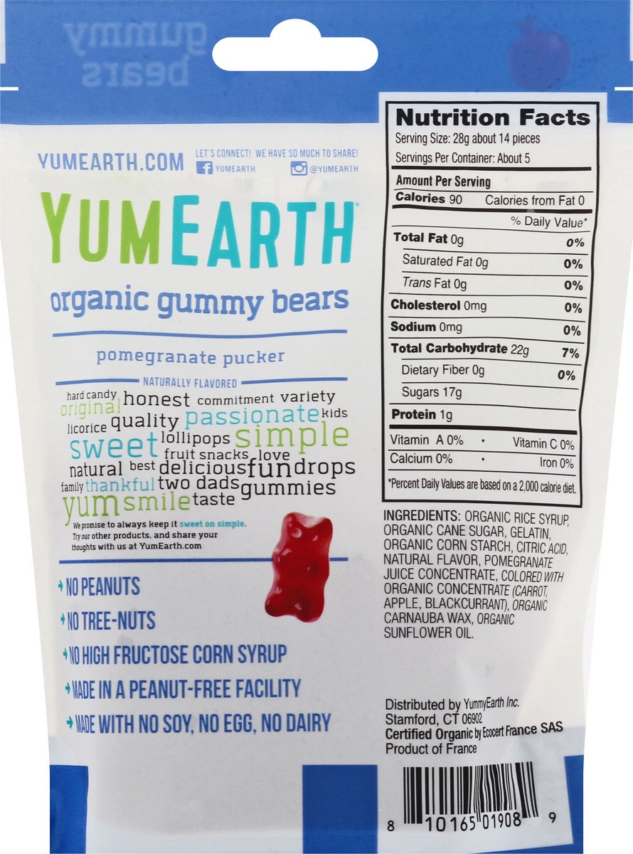 slide 8 of 9, NON BRAND Pomegranate Organic Gummy Bears, 5 oz