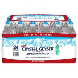 Crystal Geyser Sport Natural Alpine Spring Water - 24 x 23.6 fl oz Bottles