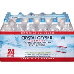 Crystal Geyser Sport Natural Alpine Spring Water - 24 x 23.6 fl oz Bottles
