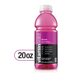 vitaminwater focus electrolyte enhanced water w/ vitamins, kiwi-strawberry drink