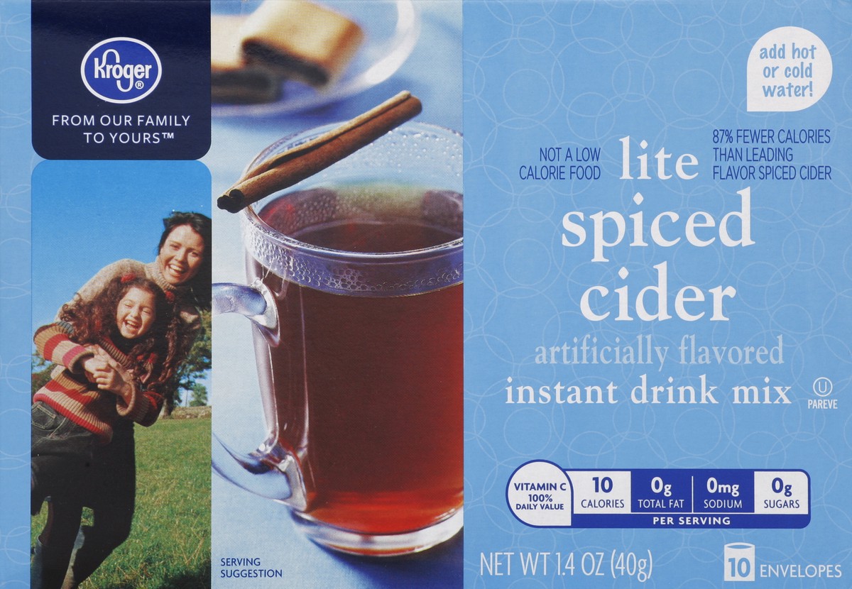 slide 5 of 6, Kroger Instant Sugar Free Spiced Cider, 10 ct; 14 oz