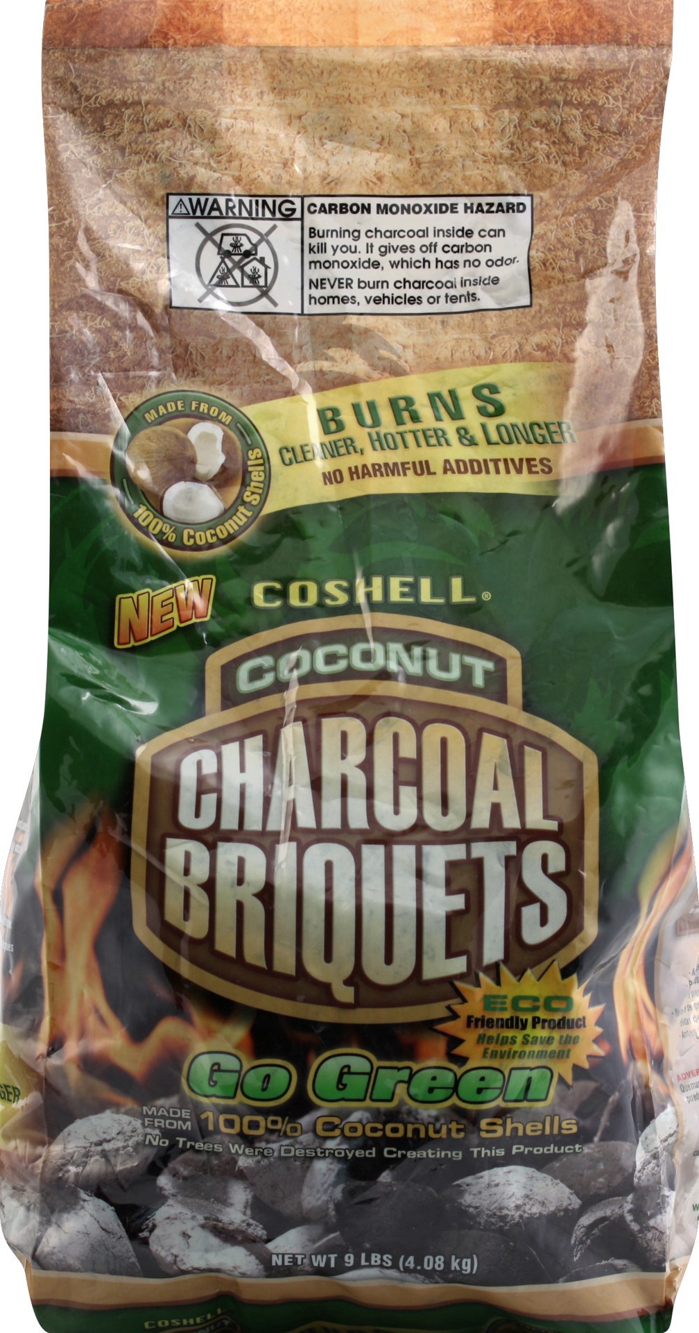 slide 1 of 1, Coshell Charcoal Briquets, 9 lb