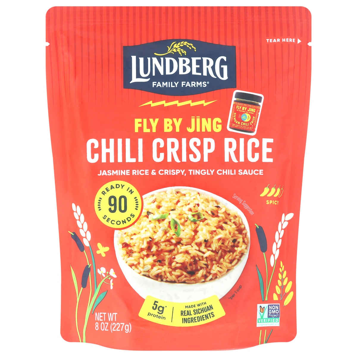 slide 1 of 15, Lundberg Family Farms Fly by Jing Chili Crisp Rice 8 oz, 8 oz