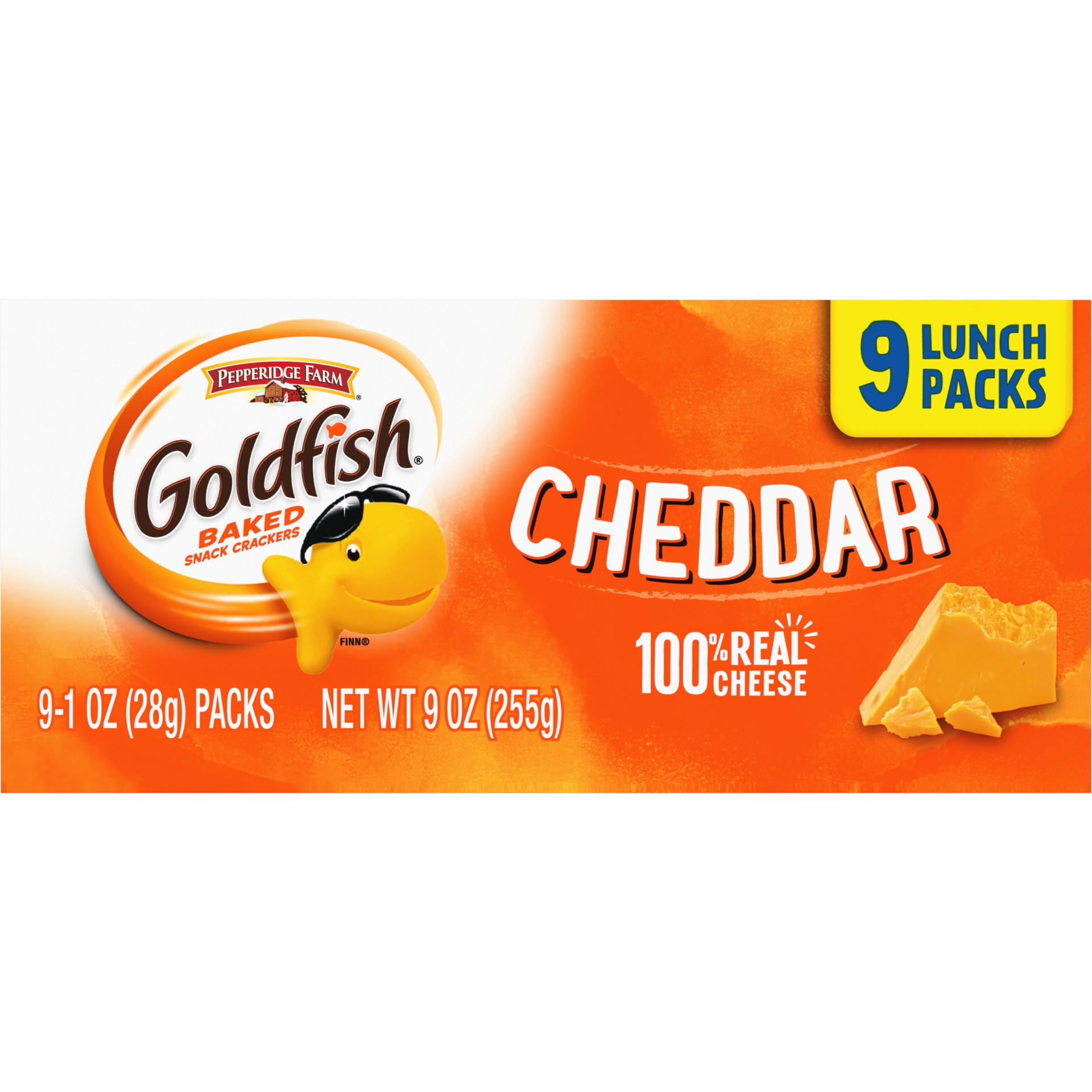 slide 5 of 5, Goldfish Pepperidge Farm Cheddar Crackers, 9 ct; 1 oz