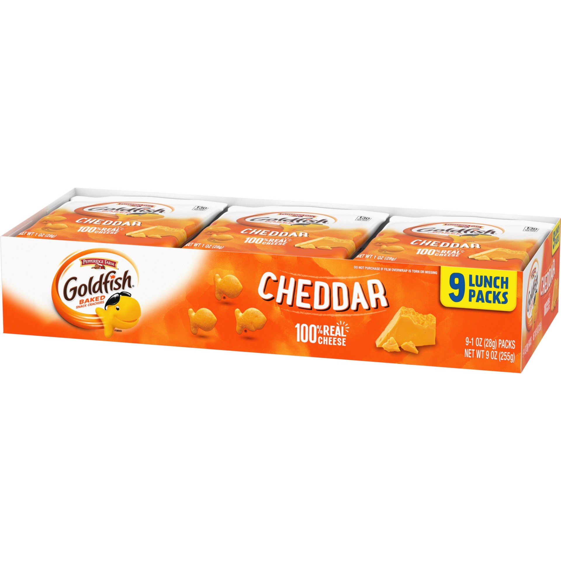 slide 1 of 5, Goldfish Pepperidge Farm Cheddar Crackers, 9 ct; 1 oz