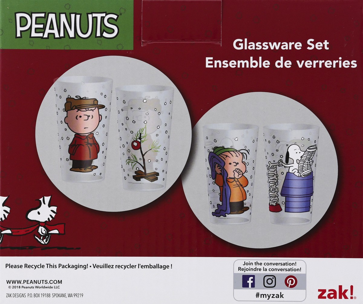slide 3 of 11, Zak! Designs Peanuts Glassware Set 1 ea, 1 ct