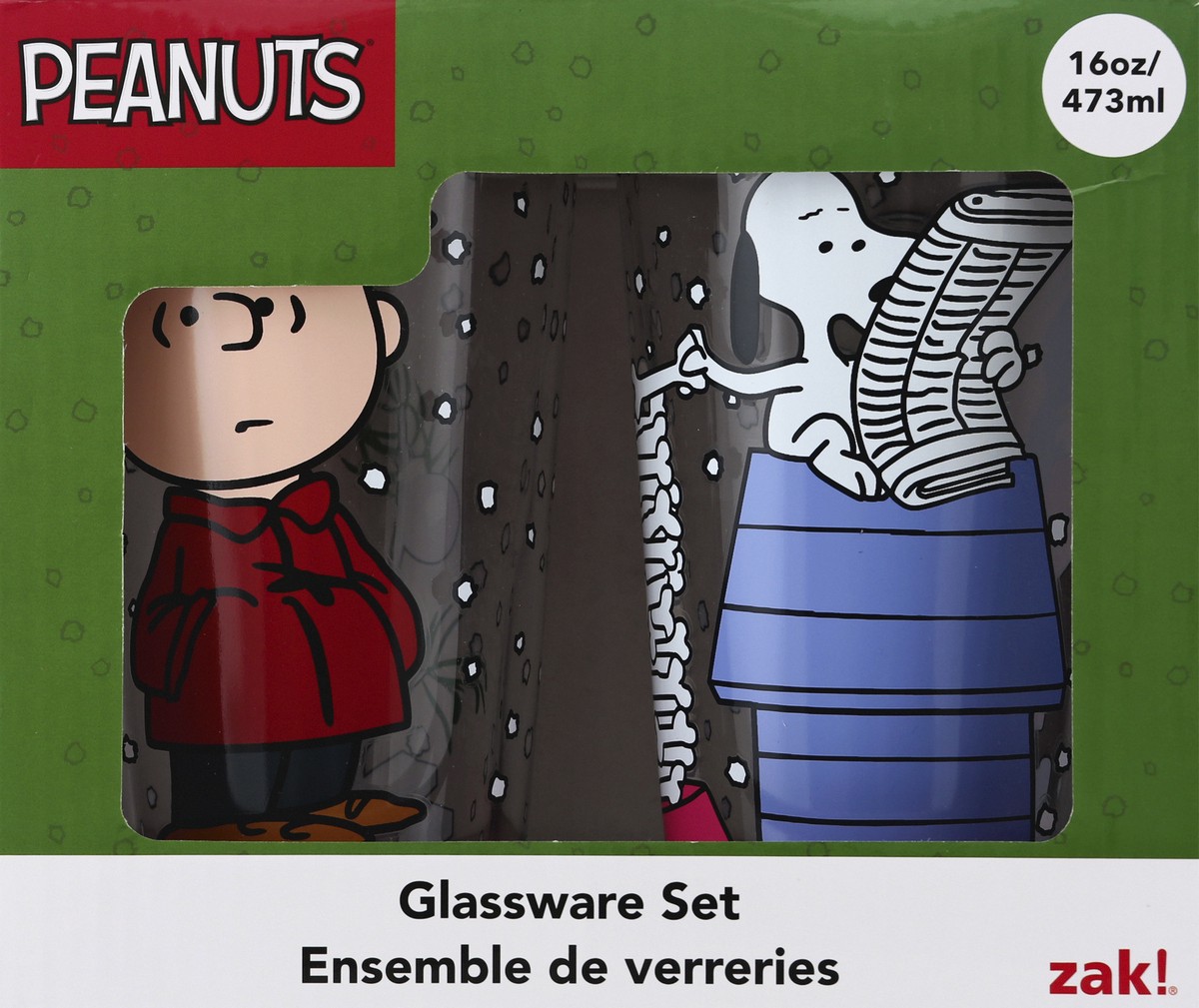 slide 6 of 11, Zak! Designs Peanuts Glassware Set 1 ea, 1 ct