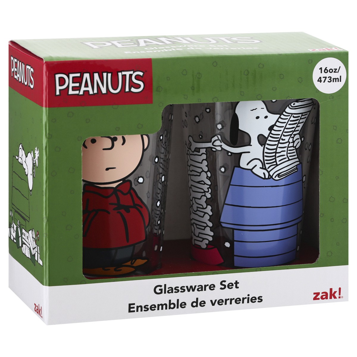 slide 7 of 11, Zak! Designs Peanuts Glassware Set 1 ea, 1 ct