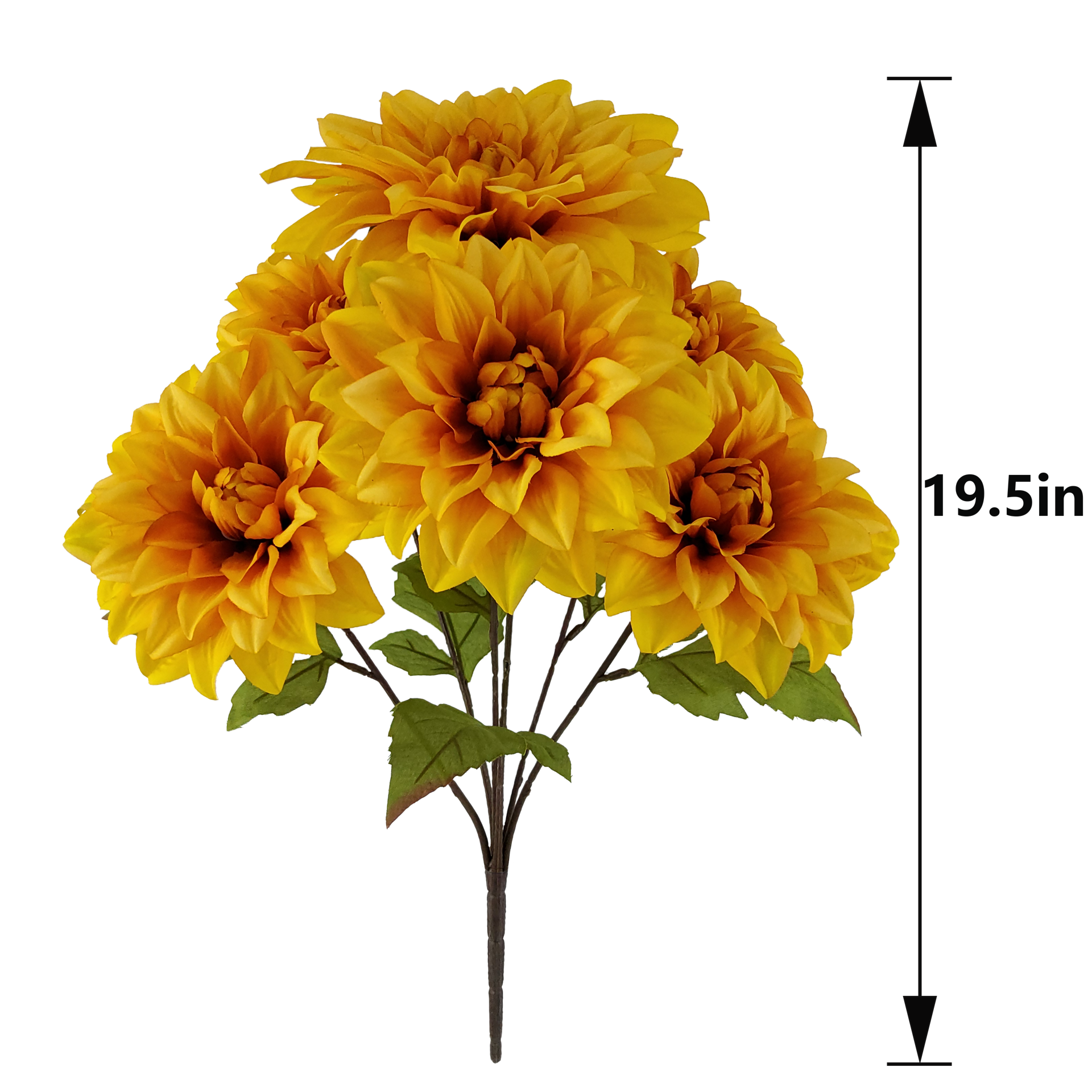 slide 3 of 3, 19.5" Yellow Dahlia Bush By Ashland, 5 in x 11 in x 6 in