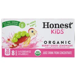 Honest Kids Berry Good Lemonade Cartons, 6 fl oz, 8 Pack