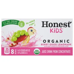 Honest Kids Berry Good Lemonade Cartons, 6 fl oz, 8 Pack