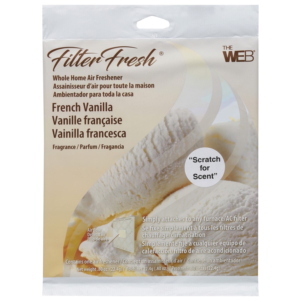 slide 1 of 9, Filter Fresh The Web Whole Home Fresh Vanilla Air Freshener 0.80 oz, 0.8 oz