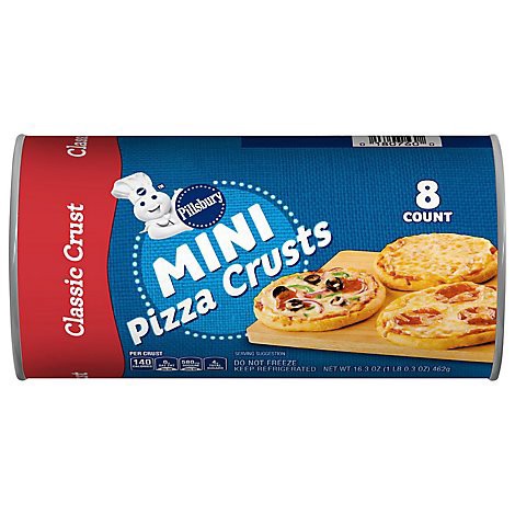 slide 1 of 1, Pillsbury Mini Pizza Crusts 8 Count - 16.3 OZ, 8 ct