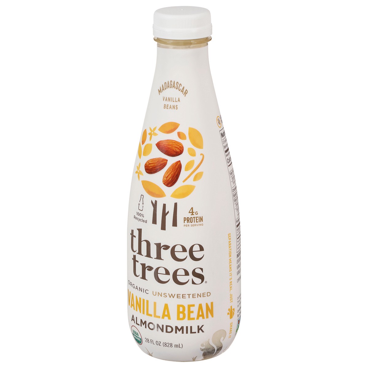 slide 5 of 9, Three Trees Organic Unsweetened Vanilla Bean Almondmilk 28 fl oz, 28 fl oz