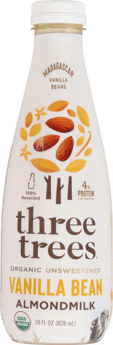 slide 8 of 9, Three Trees Organic Unsweetened Vanilla Bean Almondmilk 28 fl oz, 28 fl oz