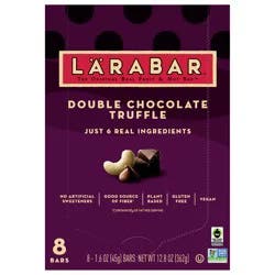 LÄRABAR Double Chocolate Truffle, Gluten Free Vegan Fruit & Nut Bars- 8 ct