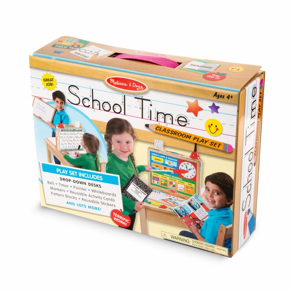 slide 1 of 1, Melissa & Doug School Time! Classroom Play Set Game - Be Teacher or Student, 1 ct