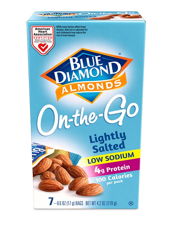 slide 1 of 8, Blue Diamond On The Go Pack Lightly Salted Almond, 1 ct