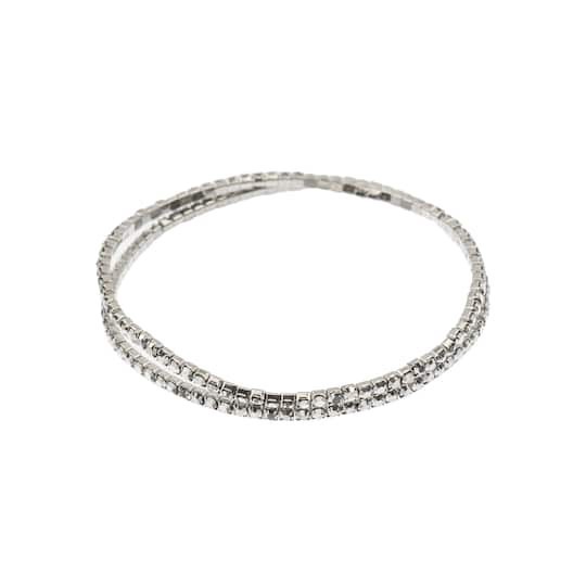 slide 1 of 3, Crystal Lane Diy Silver Rhinestones Bracelets, 2ct., 2 ct