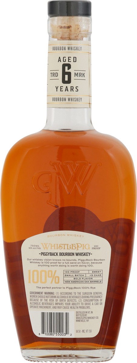 slide 11 of 11, WhistlePig PiggyBack Bourbon Whiskey 750 ml, 750 ml