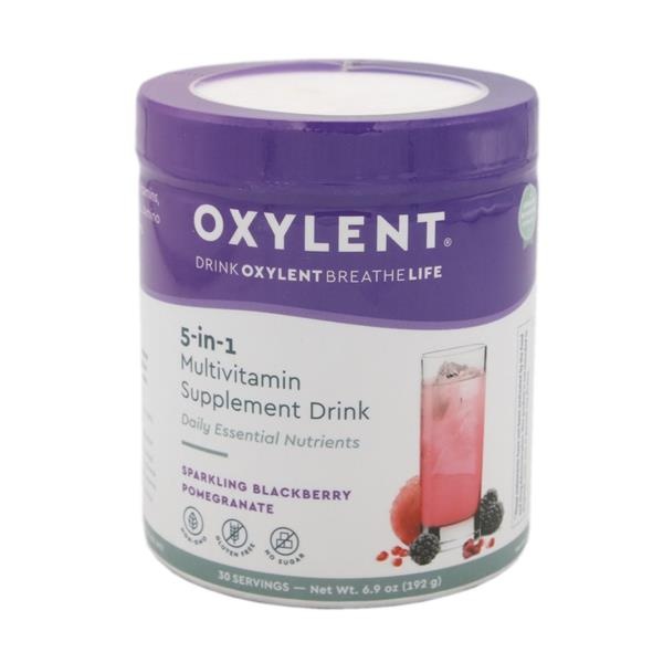 slide 1 of 1, Oxylent Sparkling Blackberry Pomegranate 5-In-1 Multivitamin Drink, 6.9 oz