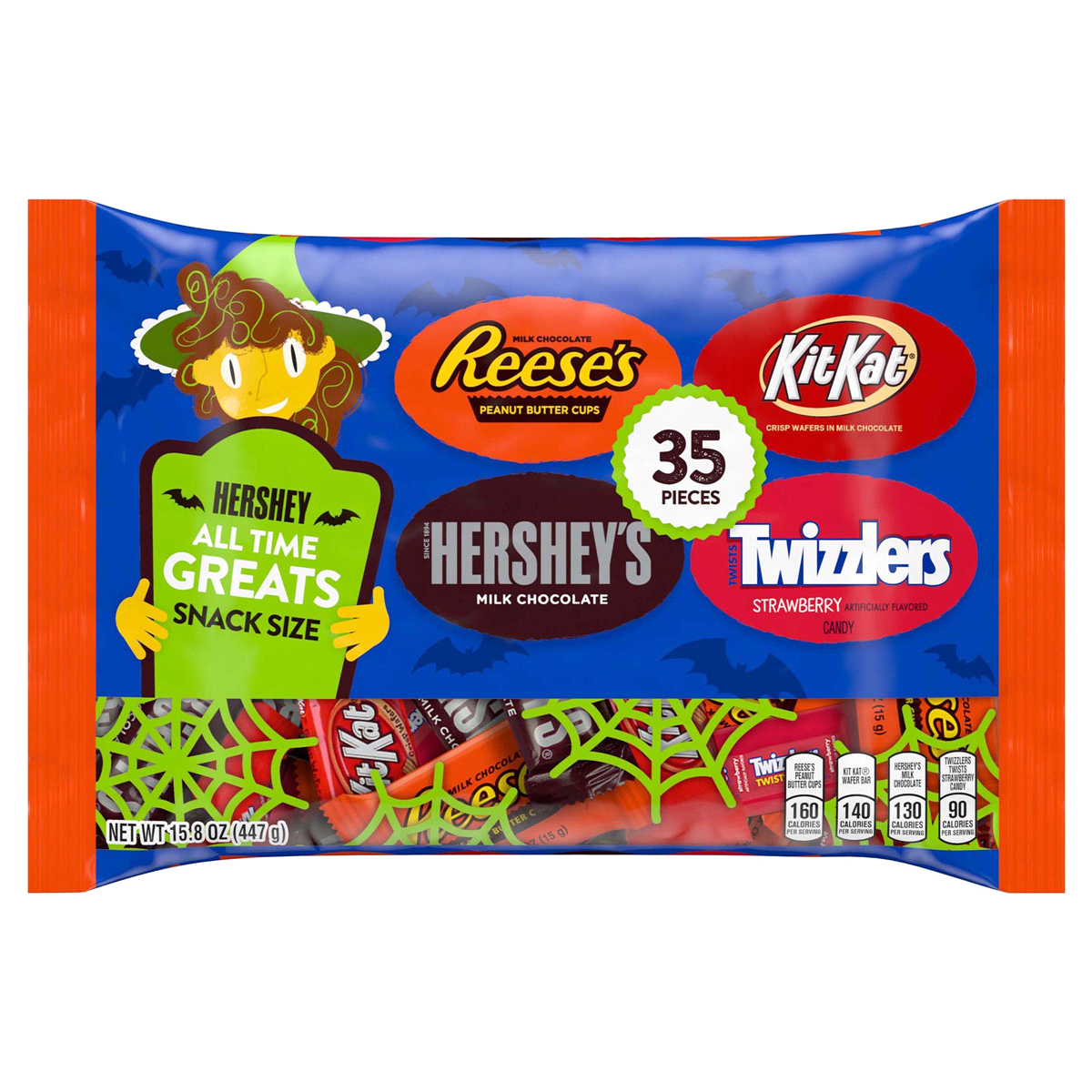 slide 1 of 1, Hershey's All Time Greats Snack Size Assortment Laydown Bag 35-Piece, 15.8 oz