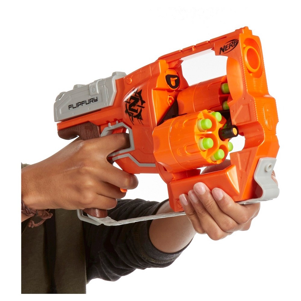 slide 2 of 7, Nerf Zombie Strike FlipFury Blaster, 1 ct