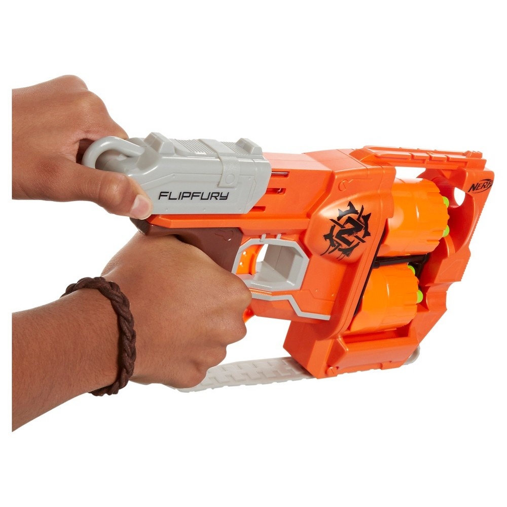 slide 5 of 7, Nerf Zombie Strike FlipFury Blaster, 1 ct