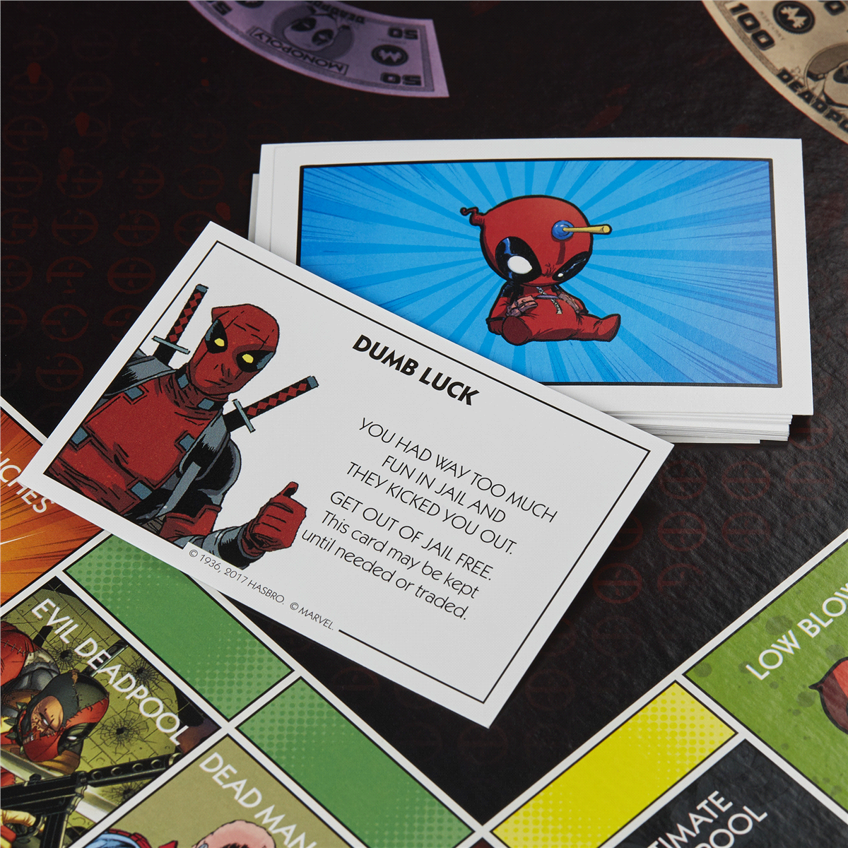 slide 5 of 7, Deadpool Monopoly Game, 1 ct