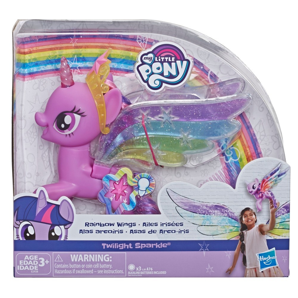 slide 2 of 2, My Little Pony Rainbow Wings Twilight Sparkle Pony Figure With Lights And Moving Wings, 1 ct