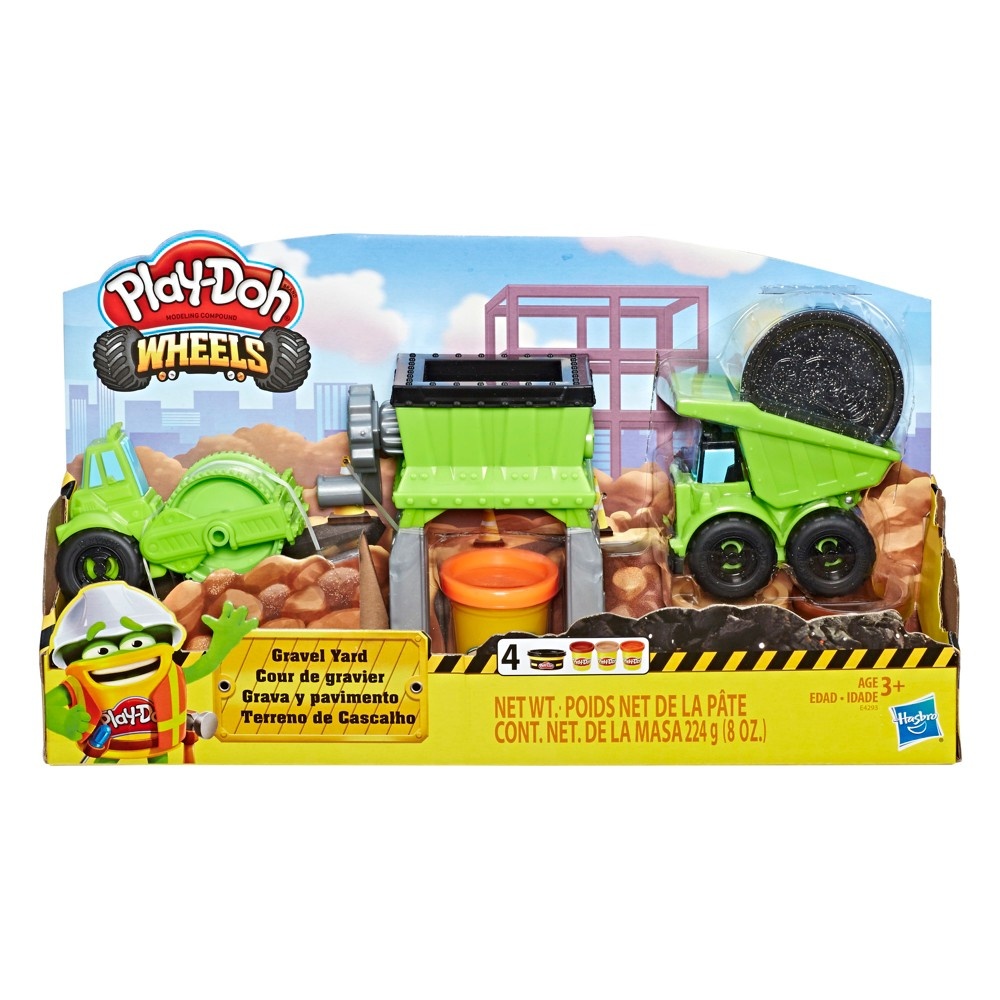 slide 2 of 2, Play-Doh Wheels Gravel Yard Construction Toy with Non-Toxic Pavement Buildin' Compound Plus 3 Additional Colors, 1 ct