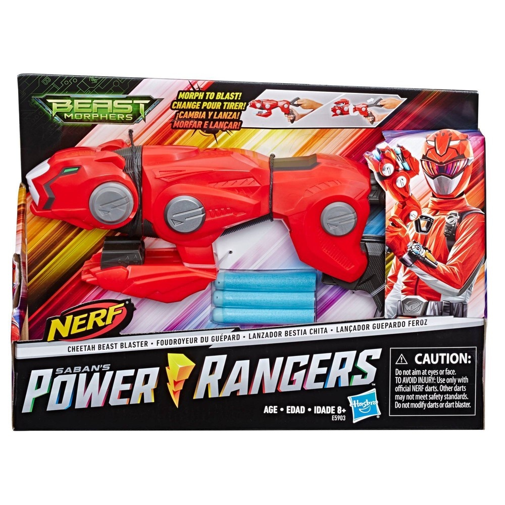 slide 7 of 16, Power Rangers Beast Morphers Cheetah Beast Blaster Red Ranger Roleplay Toy, Includes 3 Nerf Darts, 1 ct