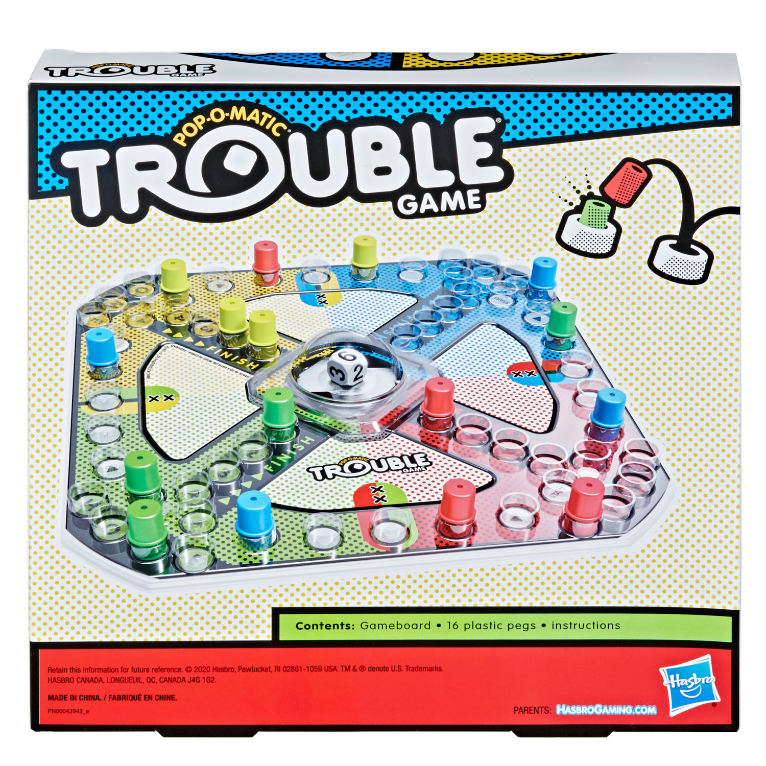 slide 4 of 6, Hasbro Ages 5+ Pop-O-Matic Trouble Game 1 ea, 1 ct