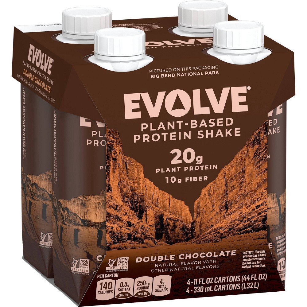 slide 7 of 7, Evolve Protein Chocolate Shakes, 4 ct; 11 oz