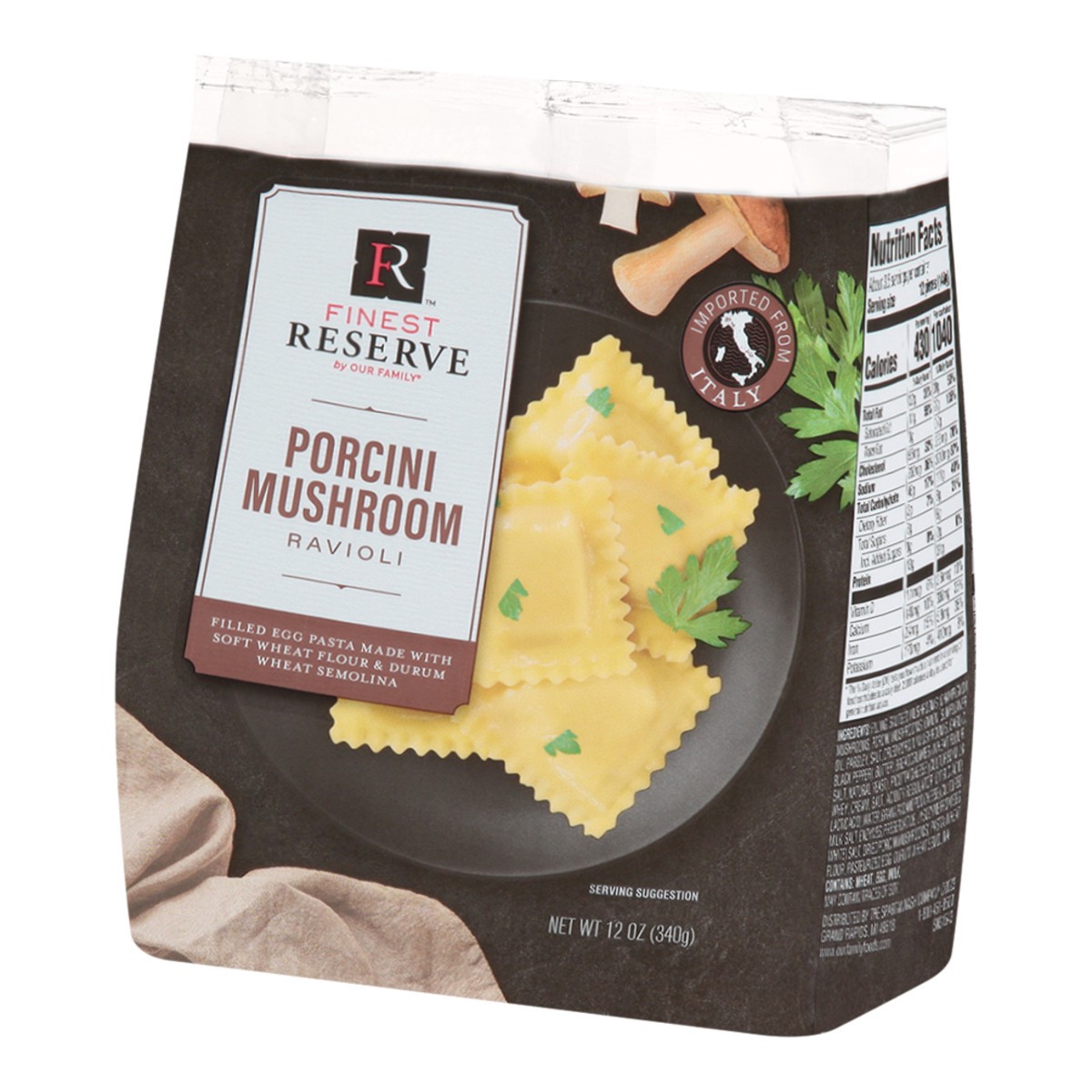 slide 2 of 4, Finest Reserve Porcini Mushroom Ravioli 12 oz, 12 oz