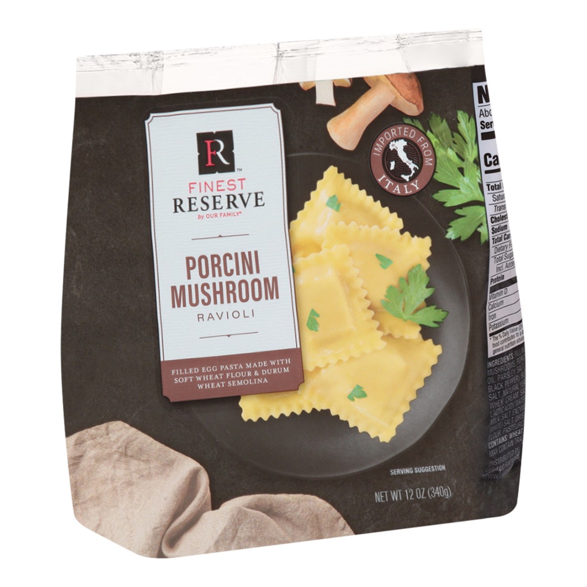 slide 3 of 4, Finest Reserve Porcini Mushroom Ravioli 12 oz, 12 oz