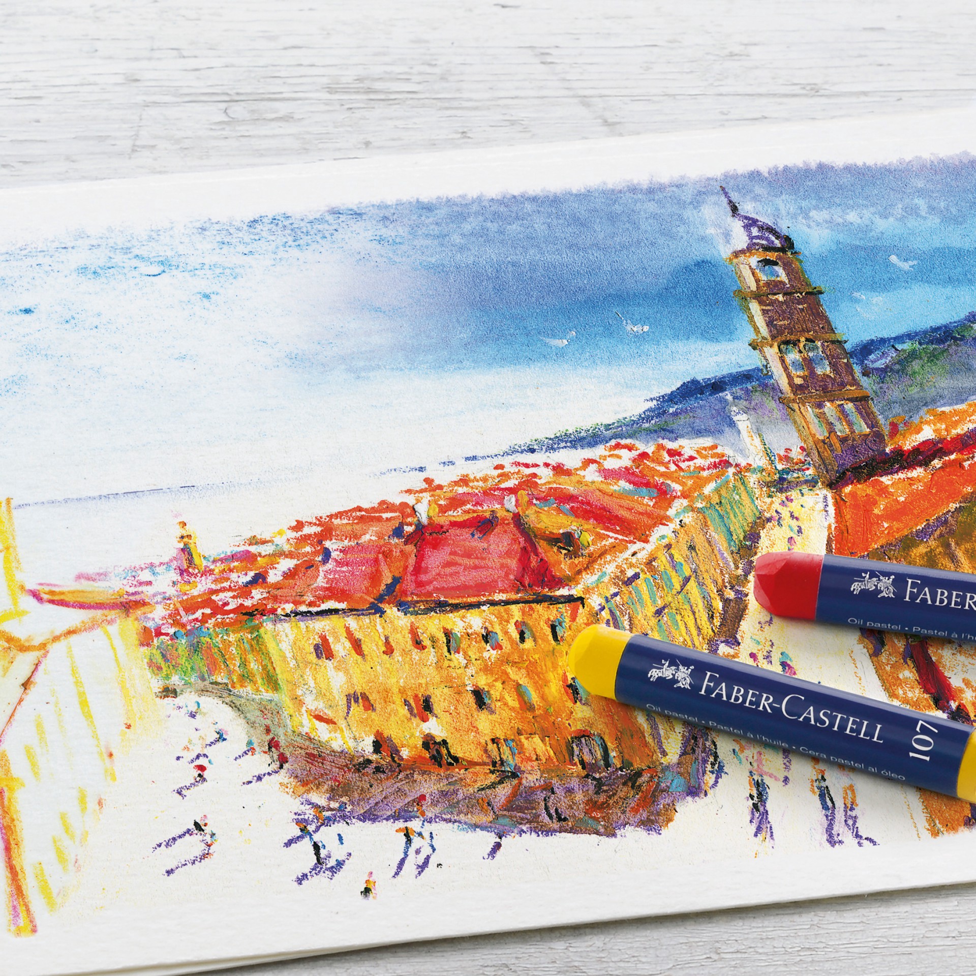slide 4 of 7, Faber-Castell Faber Castell 12 Color Oil Pastel Set, 12 pastels