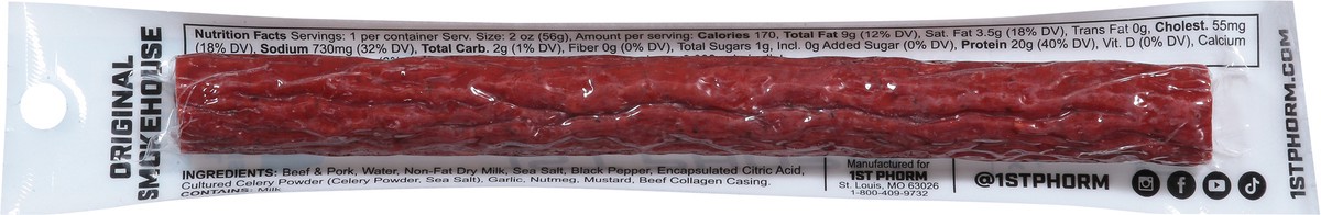slide 4 of 15, 1st Phorm Original Smokehouse Protein Sticks 2 oz, 2 oz