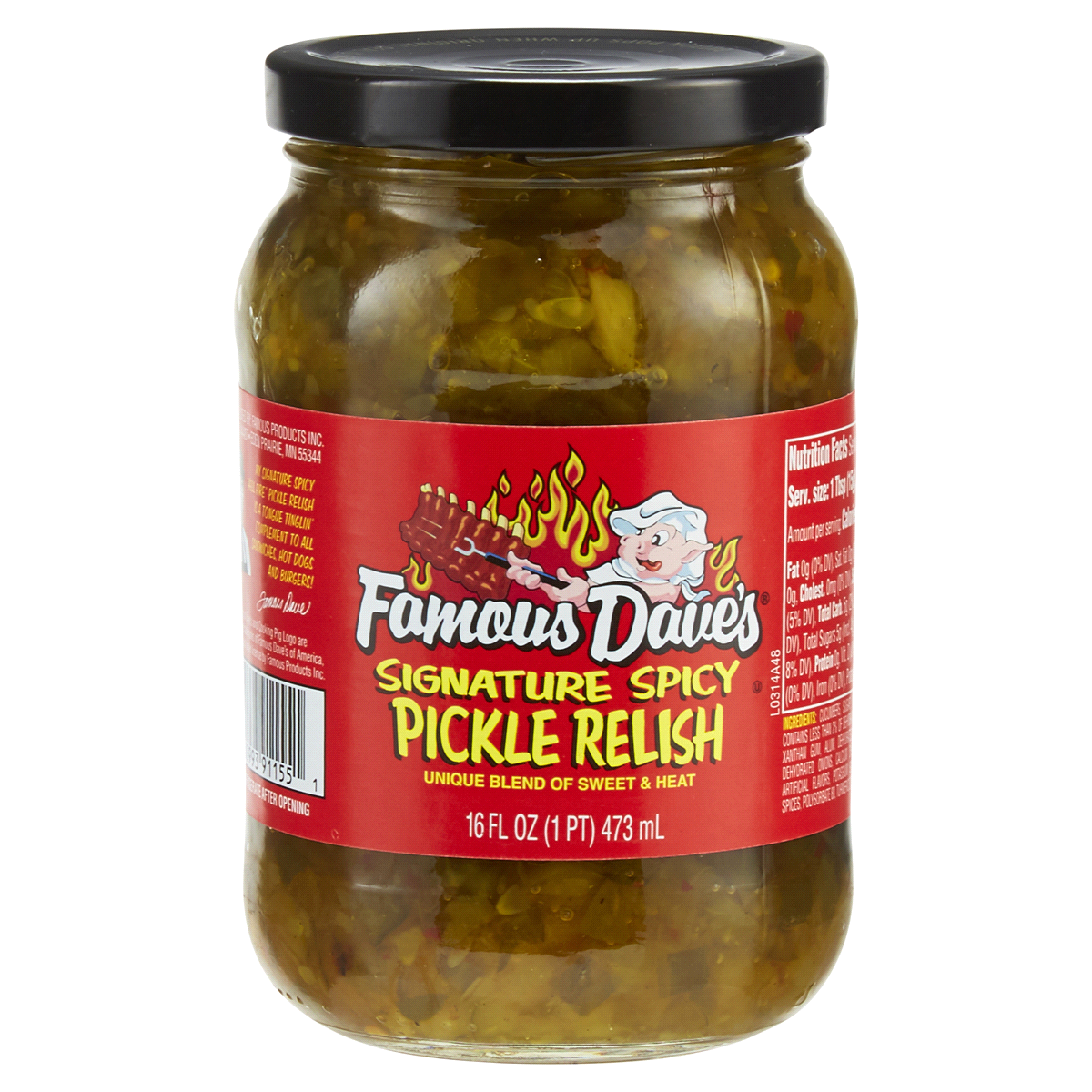 slide 1 of 6, Famous Dave's Signature Spicy Pickle Relish, 16 oz