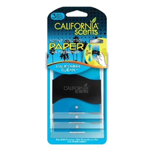 slide 1 of 1, California Scents Car Eliminating Paper California Clean, 3 ct