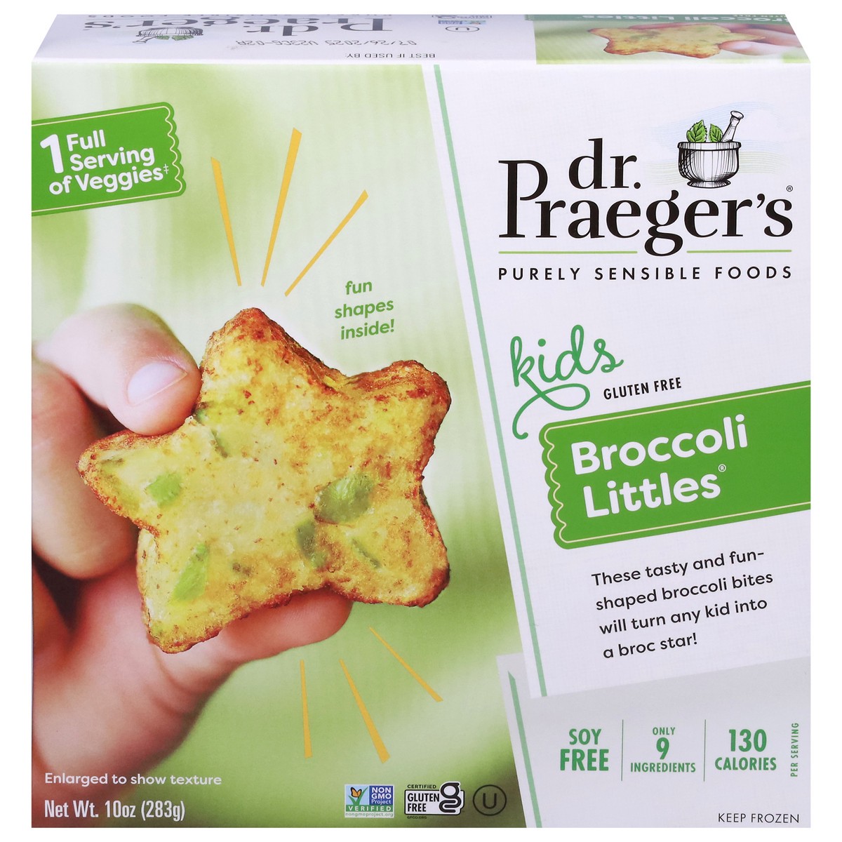 slide 1 of 9, Dr. Praeger's Kids SpongeBob Squarepants Broccoli Littles, 10 oz