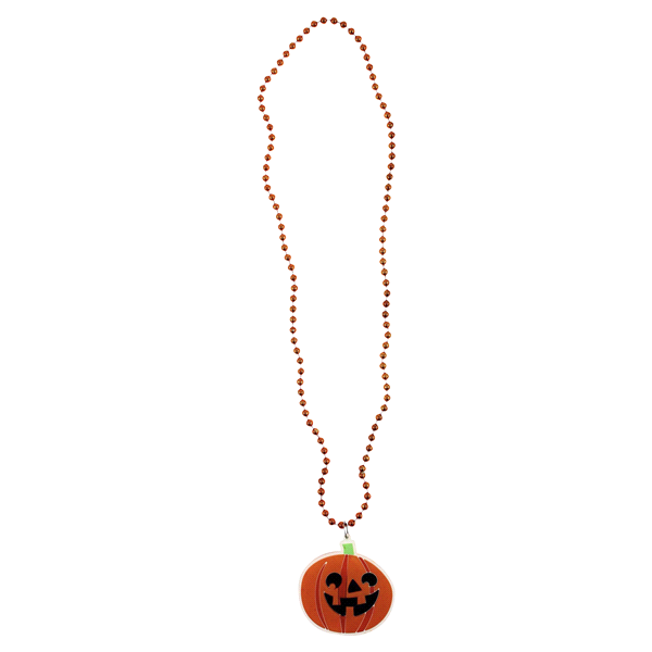 slide 1 of 1, Meijer Halloween Light Up Necklace Pumpkin, Orange, 1 ct